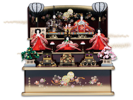 金彩箔押三段飾り