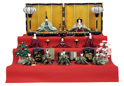 赤毛氈三段十人飾り