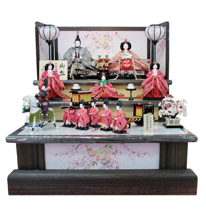 赤毛氈三段十人飾り