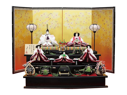 手描さくら五人飾り