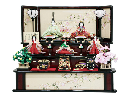 彩色五人三段飾り