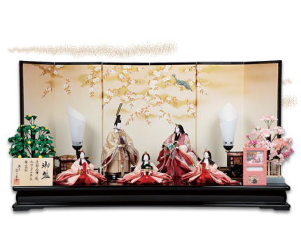 立太子五人飾り