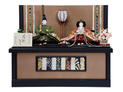 三五親王切りばめ収納飾り