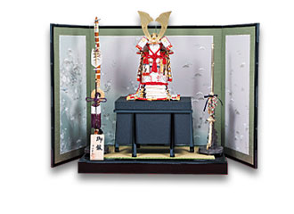 奉納鎧 13号東洋の冠 
白褄取鎧飾り