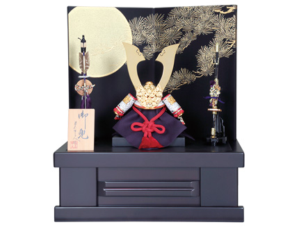 兜13号紺色糸縅収納飾り