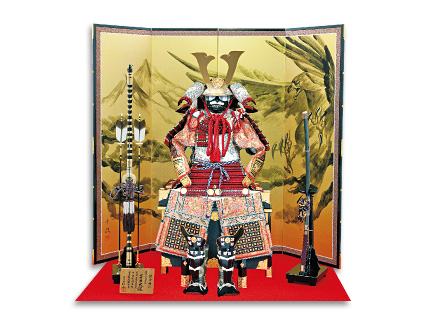 子供着用鎧 赤糸縅大鎧飾り