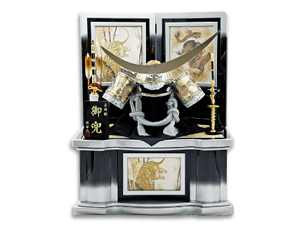 二武将 徳川家康・伊達政宗収納兜飾り