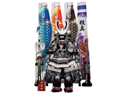 着用鎧 鯉幟屏風飾り