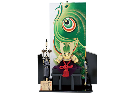 純金箔押兜掛軸飾り