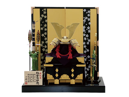 10号兜純金箔押平飾り